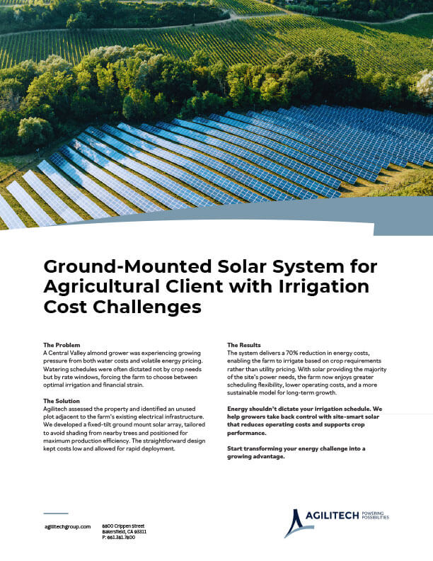 Agilitech project flyer - ground mounted solar system