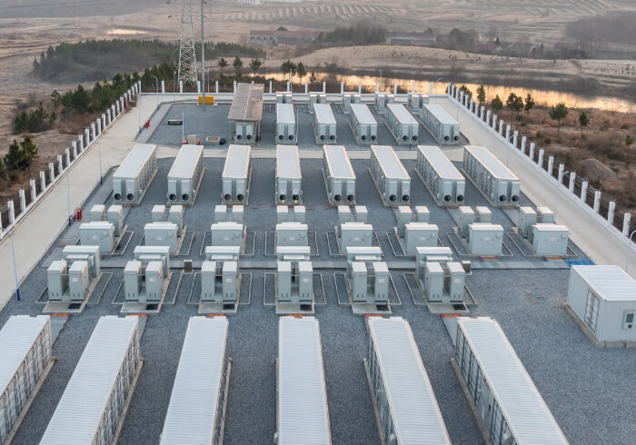 AGILITECH-project-solar-battery-closeup Close up top-view image of solar and battery system installation