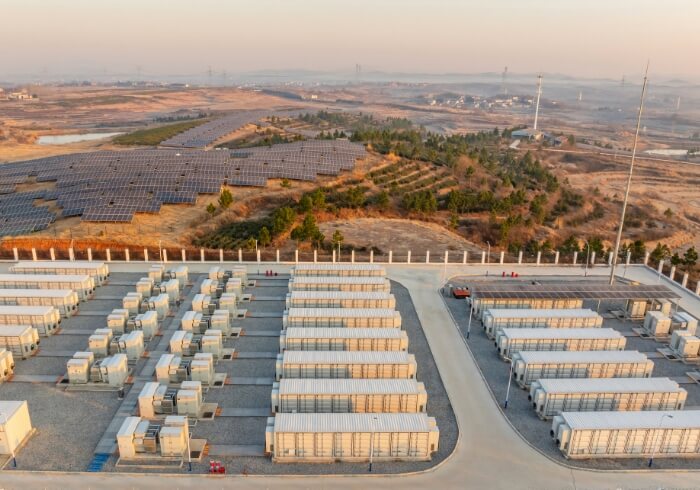 AGILITECH-project-solar-battery Ariel view of solar and battery system
