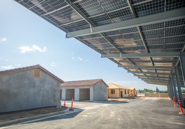 Solar carport for multi-family housing