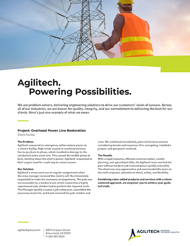 Project Flyer: Power Restoration