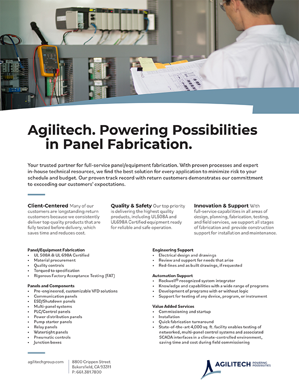 Agilitech Panel Fabrication Services